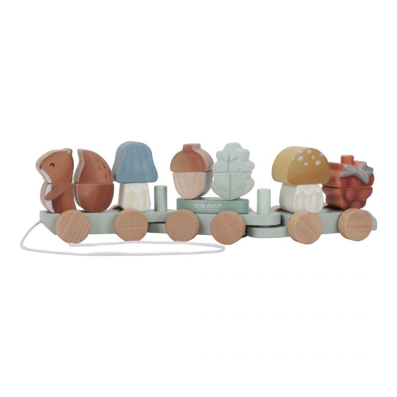 Trenino con costruzioni scoiattolo - Little Dutch