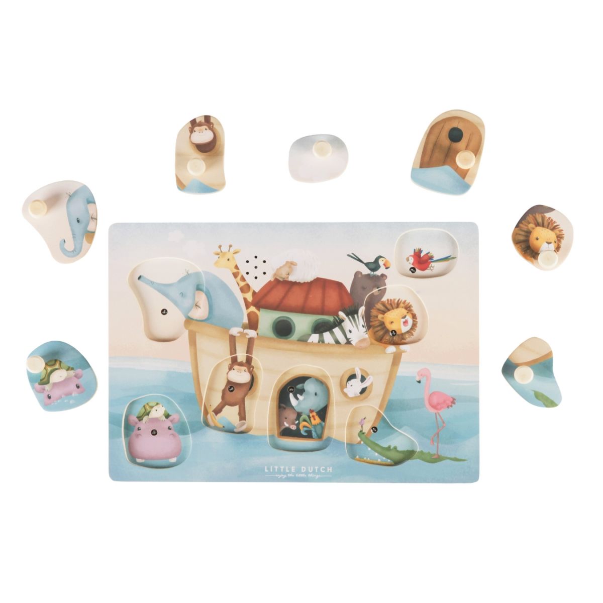 Puzzle sonoro in legno Arca di Noé - Little Dutch