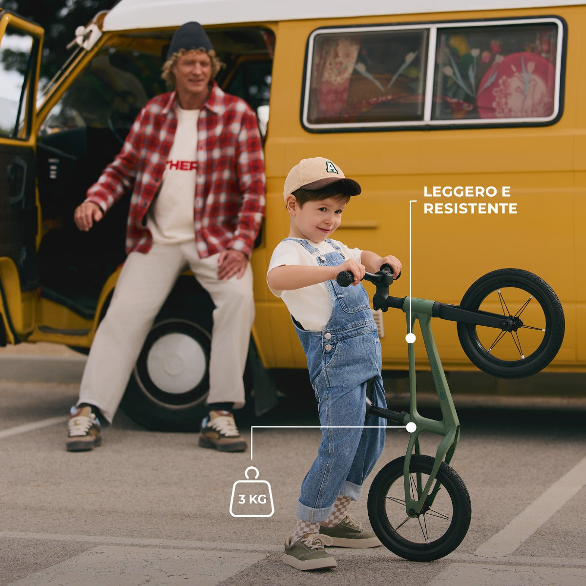 Bicicletta Senza Pedali Ultraleggera ETER Lime - Kinderkraft