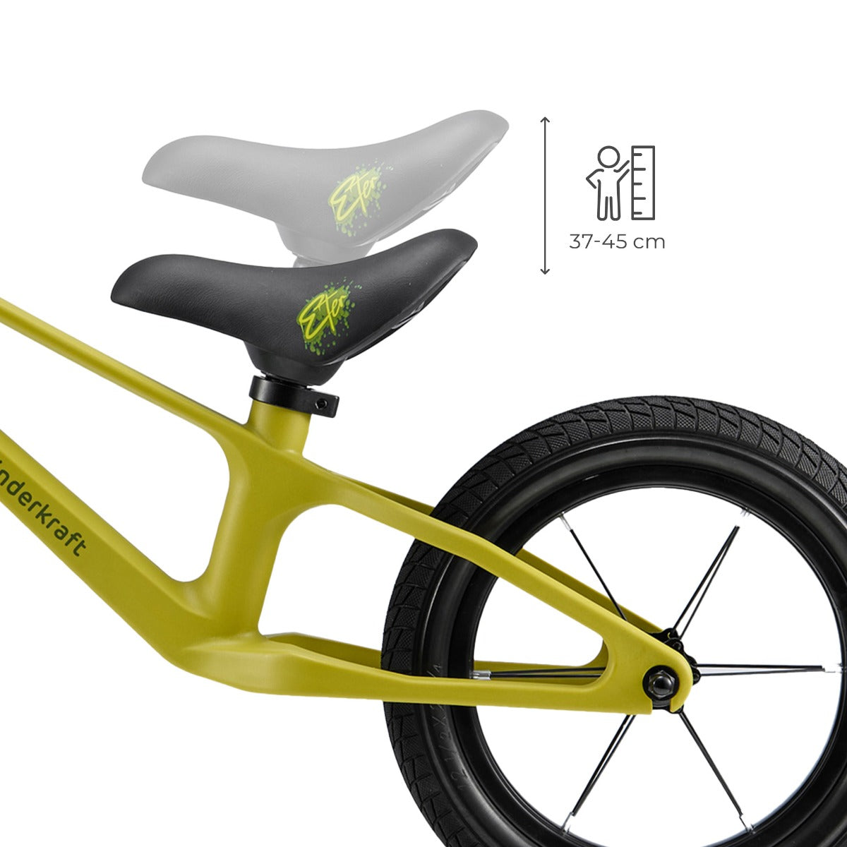 Bicicletta Senza Pedali Ultraleggera ETER Lime - Kinderkraft