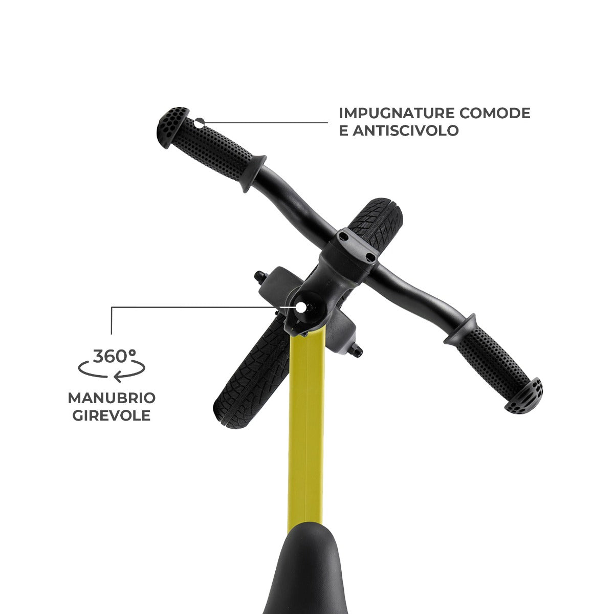 Bicicletta Senza Pedali Ultraleggera ETER Lime - Kinderkraft