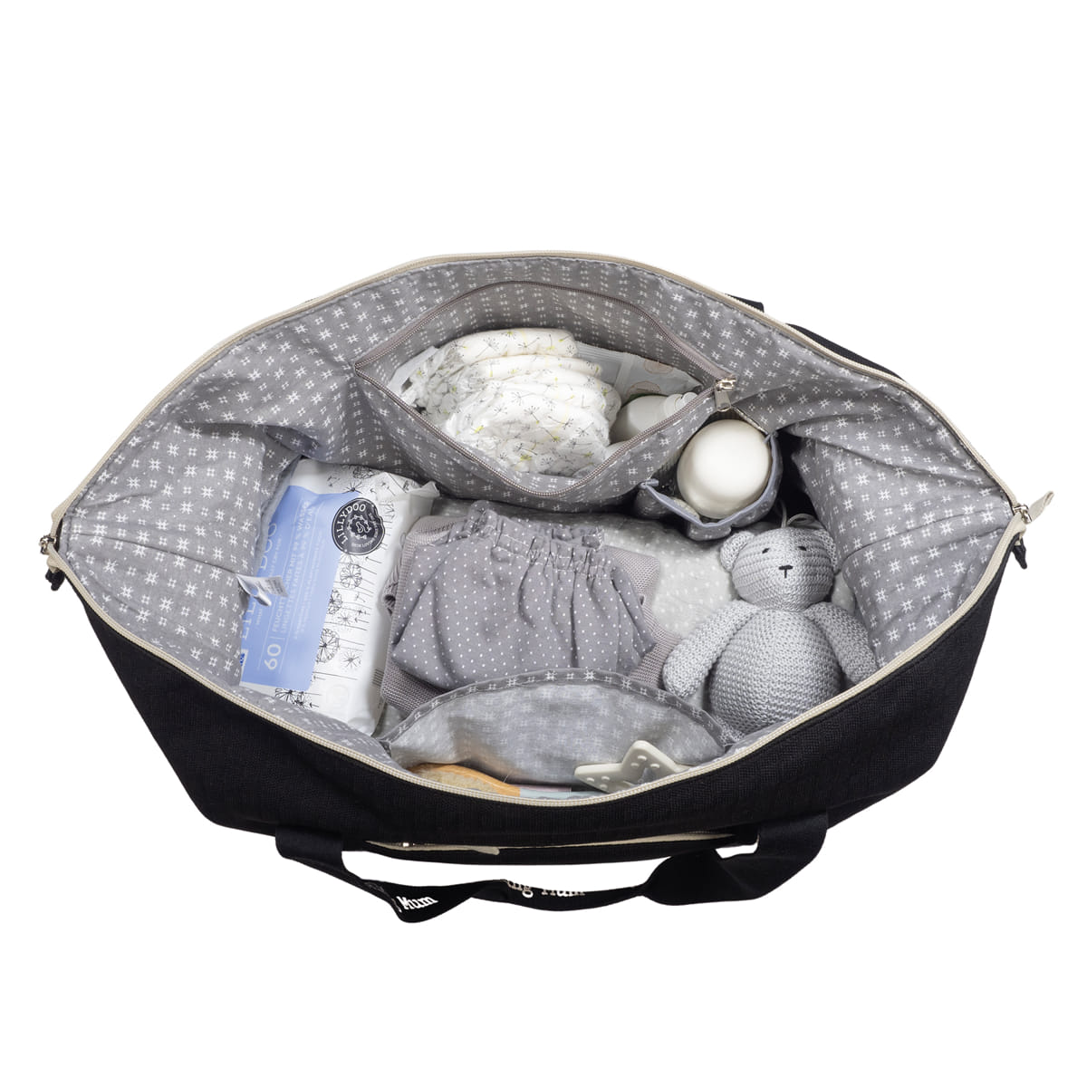 Borsa nascita XL nero ECO MUM - Walking mum