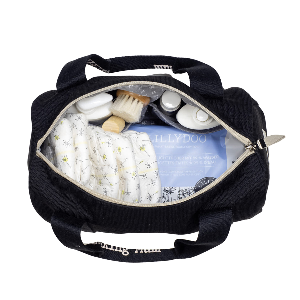 Borsa nascita mini nero ECO MUM - Walking mum