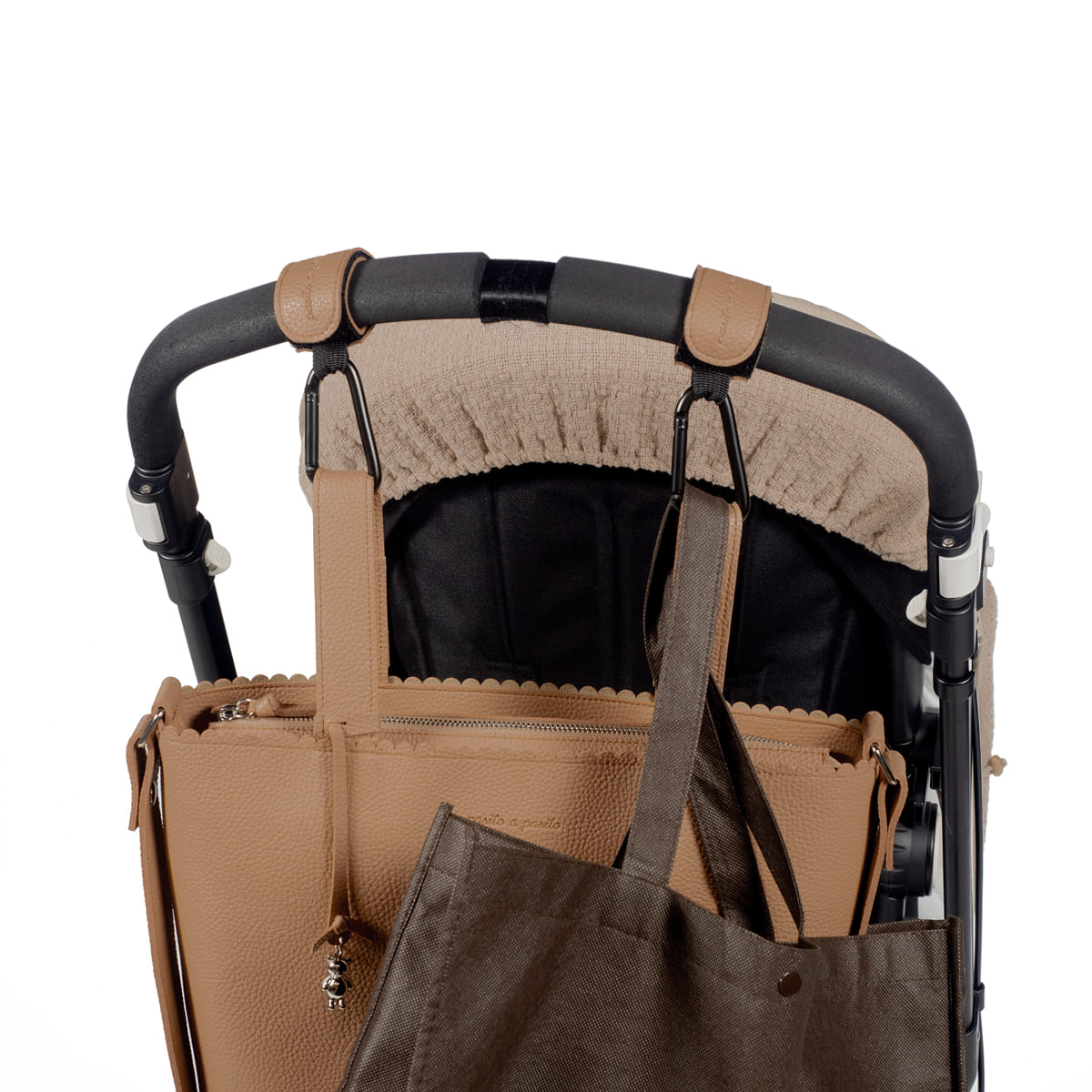 SET DI 2 GANCI PER PASSEGGINO ICON CARAMEL - PASITOA PASITO