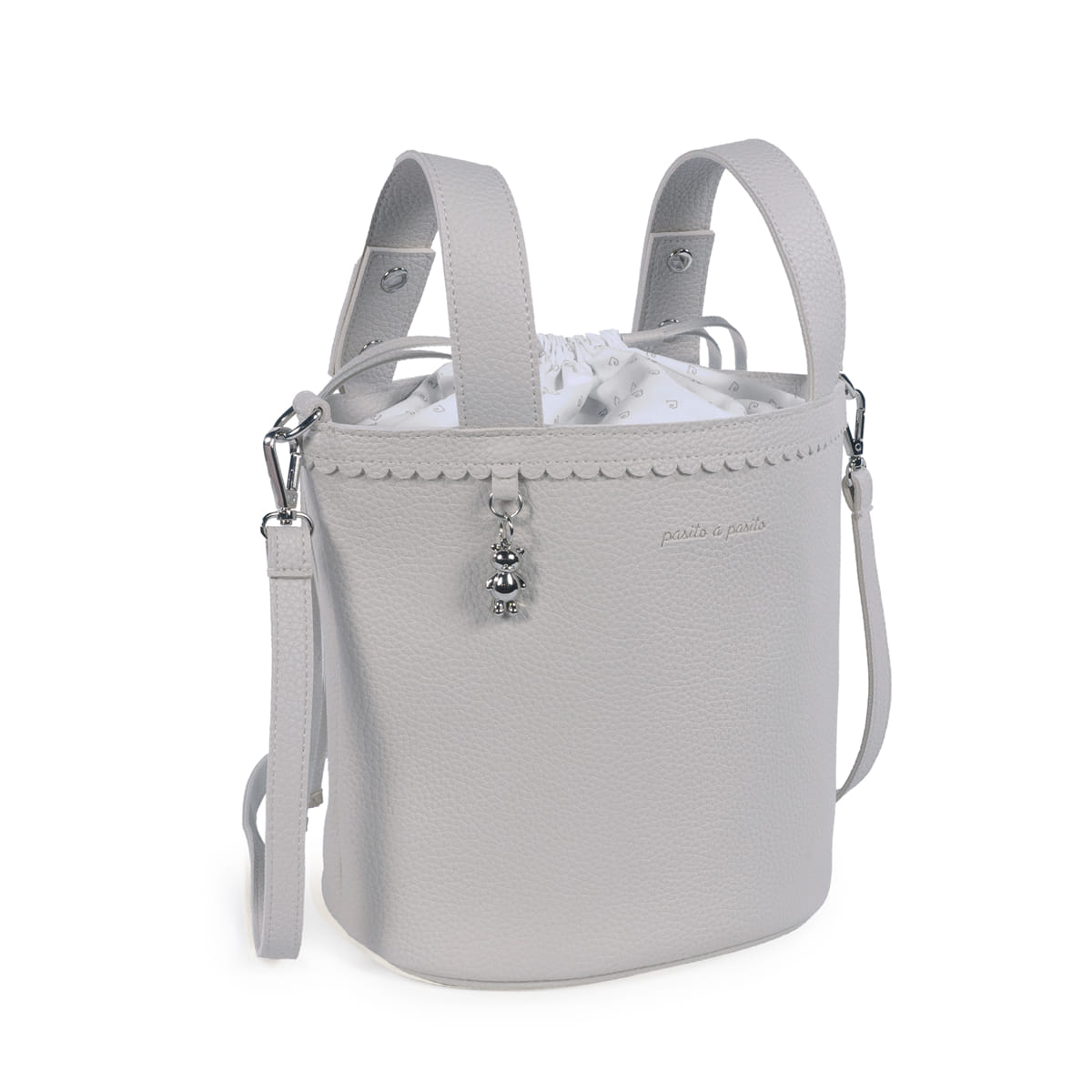 Borsa a secchiello Icon grigio - Pasito a Pasito