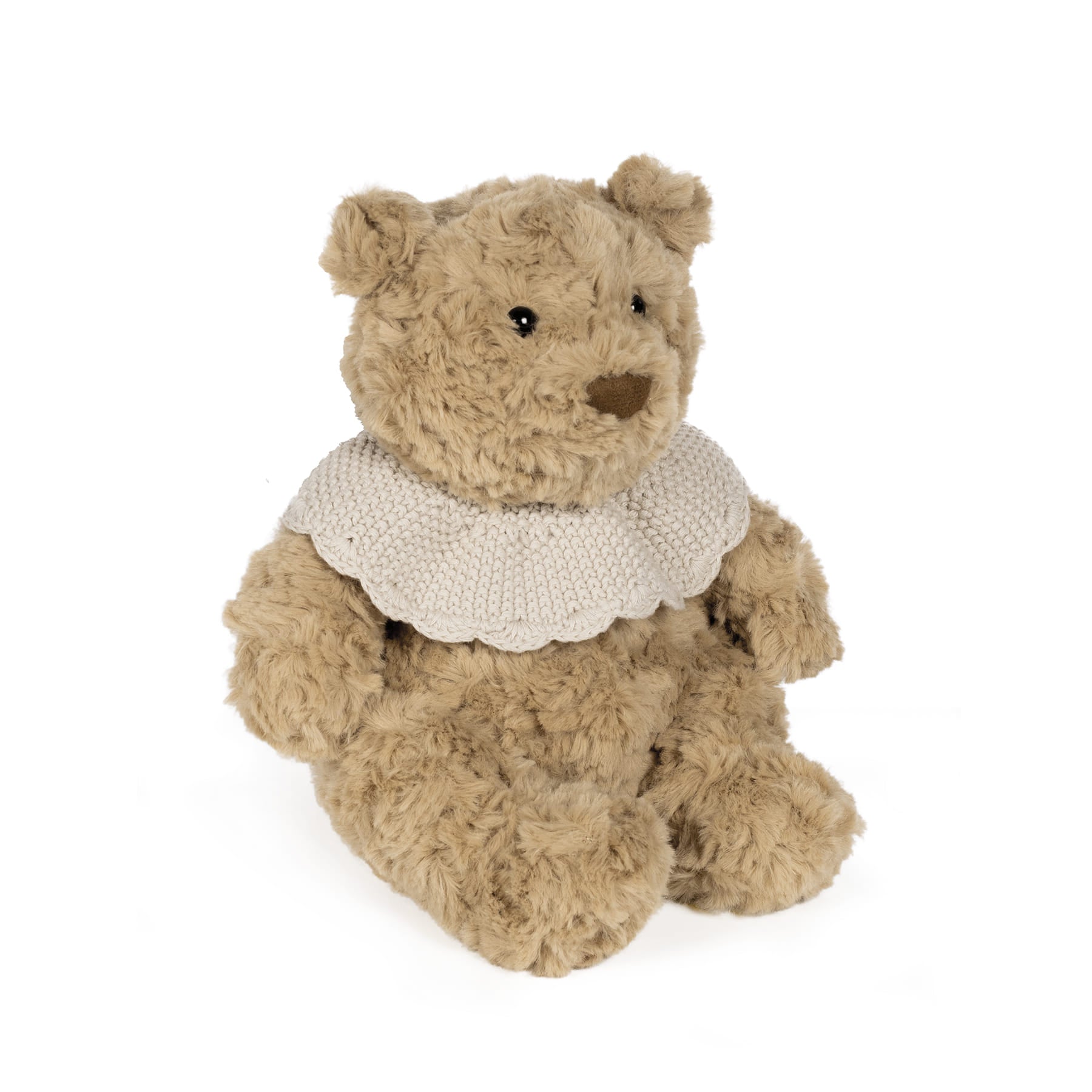 Orsacchiotto di peluche lavorato a maglia beige - Pasito a Pasito
