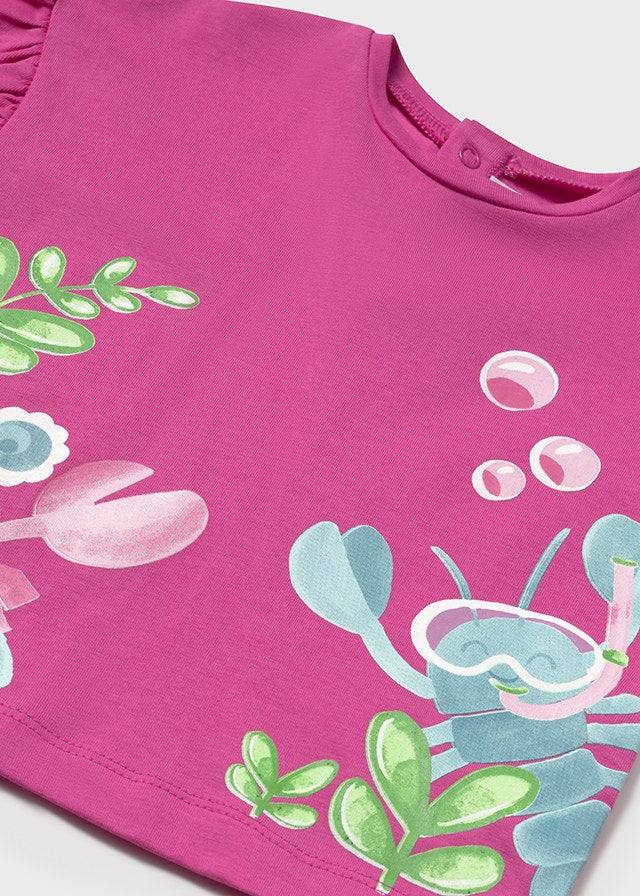 Maglietta fucsia tema mare - majoral