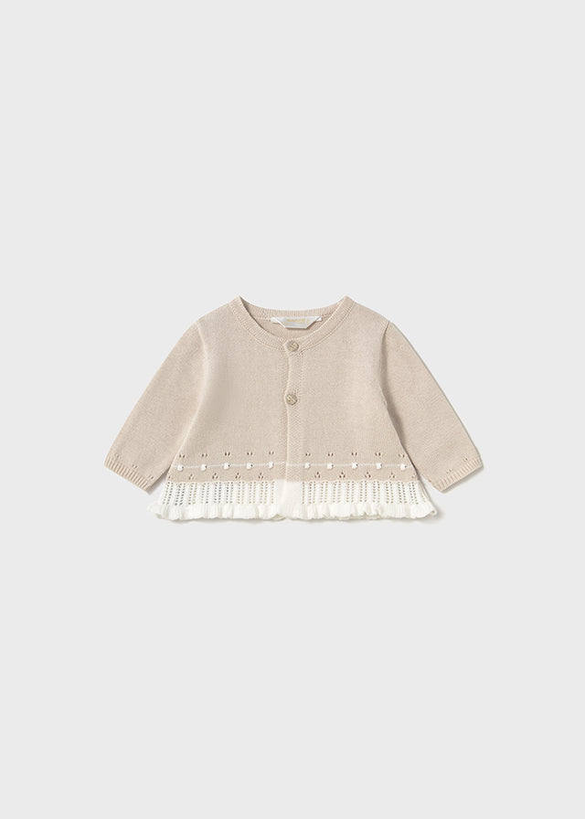 Coordinato Mayoral 3 pezzi in maglia lunga beige