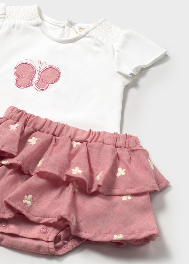Gonna con magliettina tema farfalle - majoral