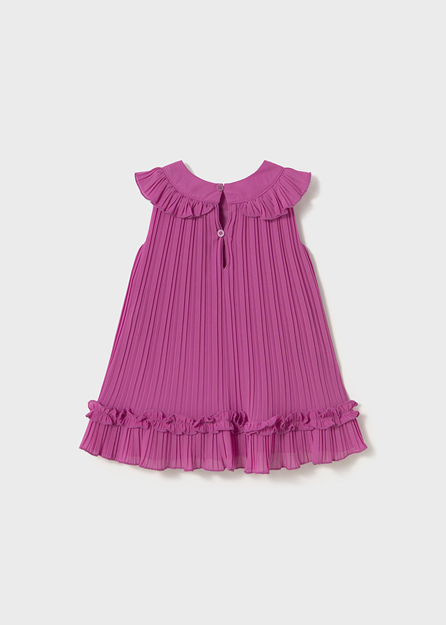 Vestito plissettato elegante fucsia - majoral