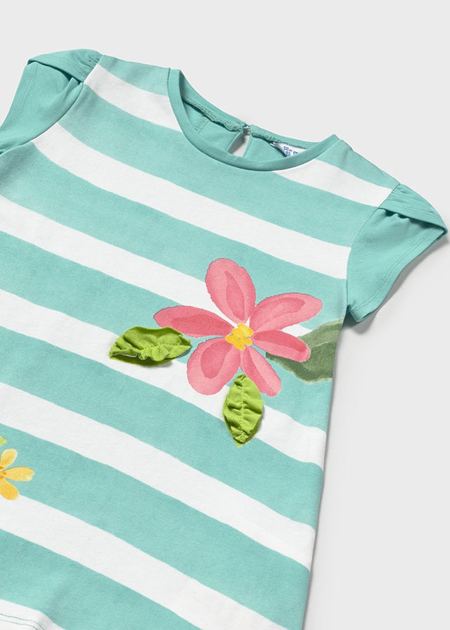 Vestito a righe con fiori - majoral
