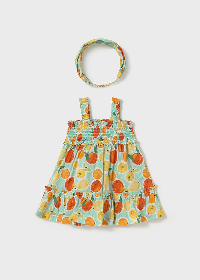 Vestito limoni con bandana - majoral