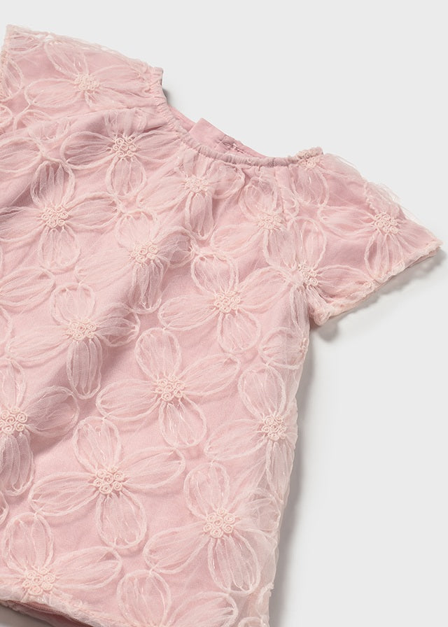 Vestito ricamato rosa - Mayoral
