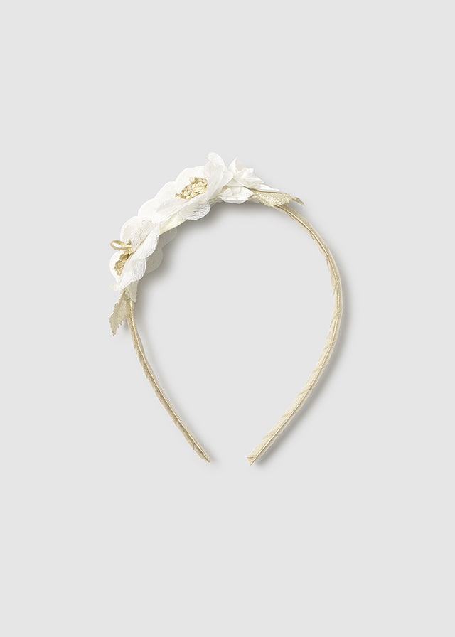 Cerchietto per capelli con fiori Mayoral