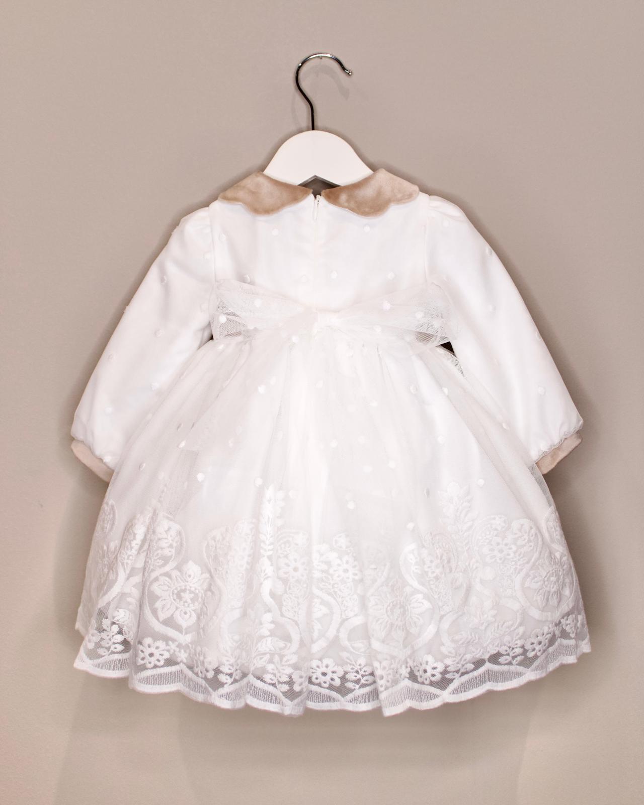 Vestitino Cerimonia Bianco e Beige - Marlù