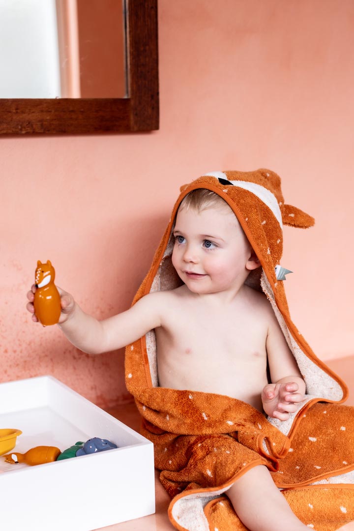 Asciugamano con cappuccio | 75x75cm - Mr. Fox - Trixie