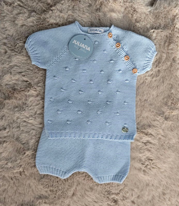 Completino prima nascita estivo azzurro 3 mesi - juliana