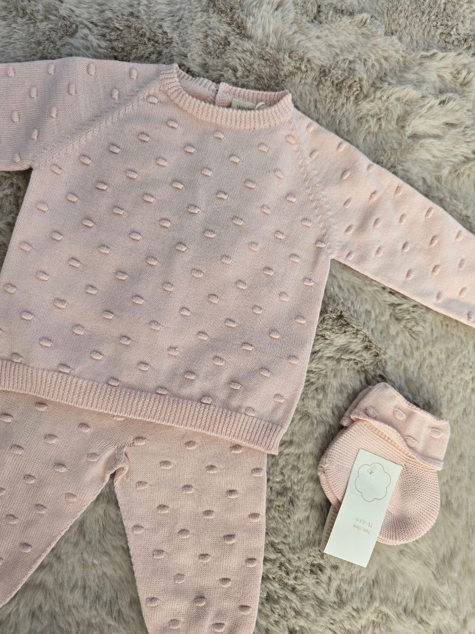 Coordinato nascita estivo Rosa con Pois 1 mese - Wedoble