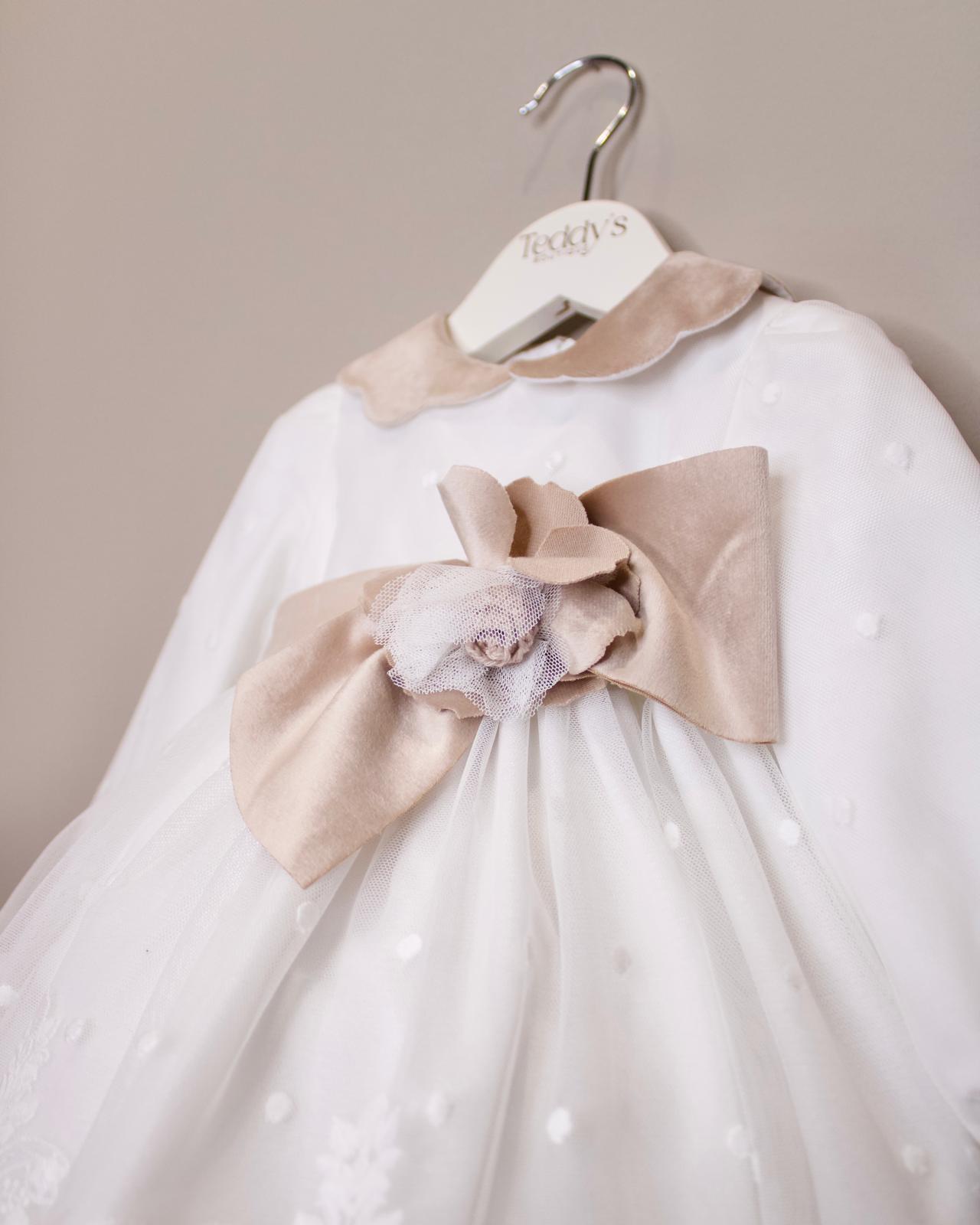 Vestitino Cerimonia Bianco e Beige - Marlù