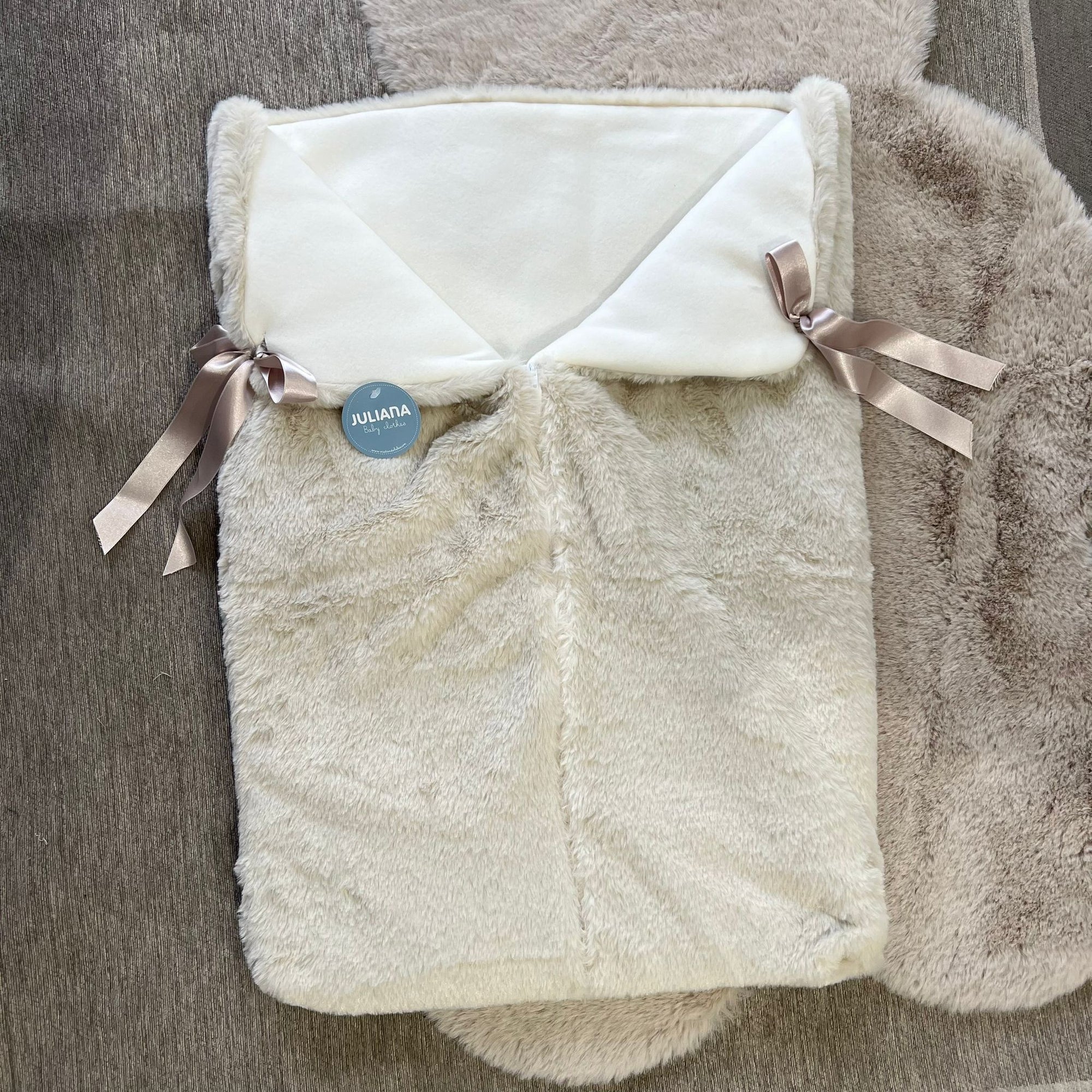 Baby sacco beige in misto lana - Juliana
