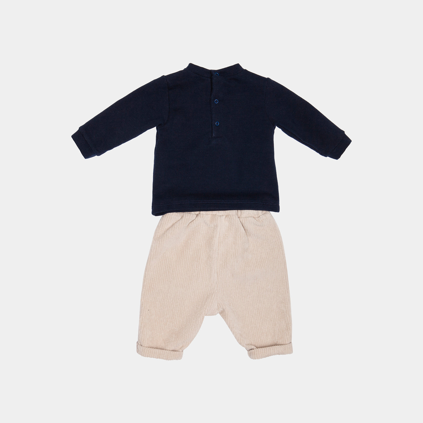 Completino blu con orsetto 2pz Lalalù 3 e 6 Mesi — Lalalù
