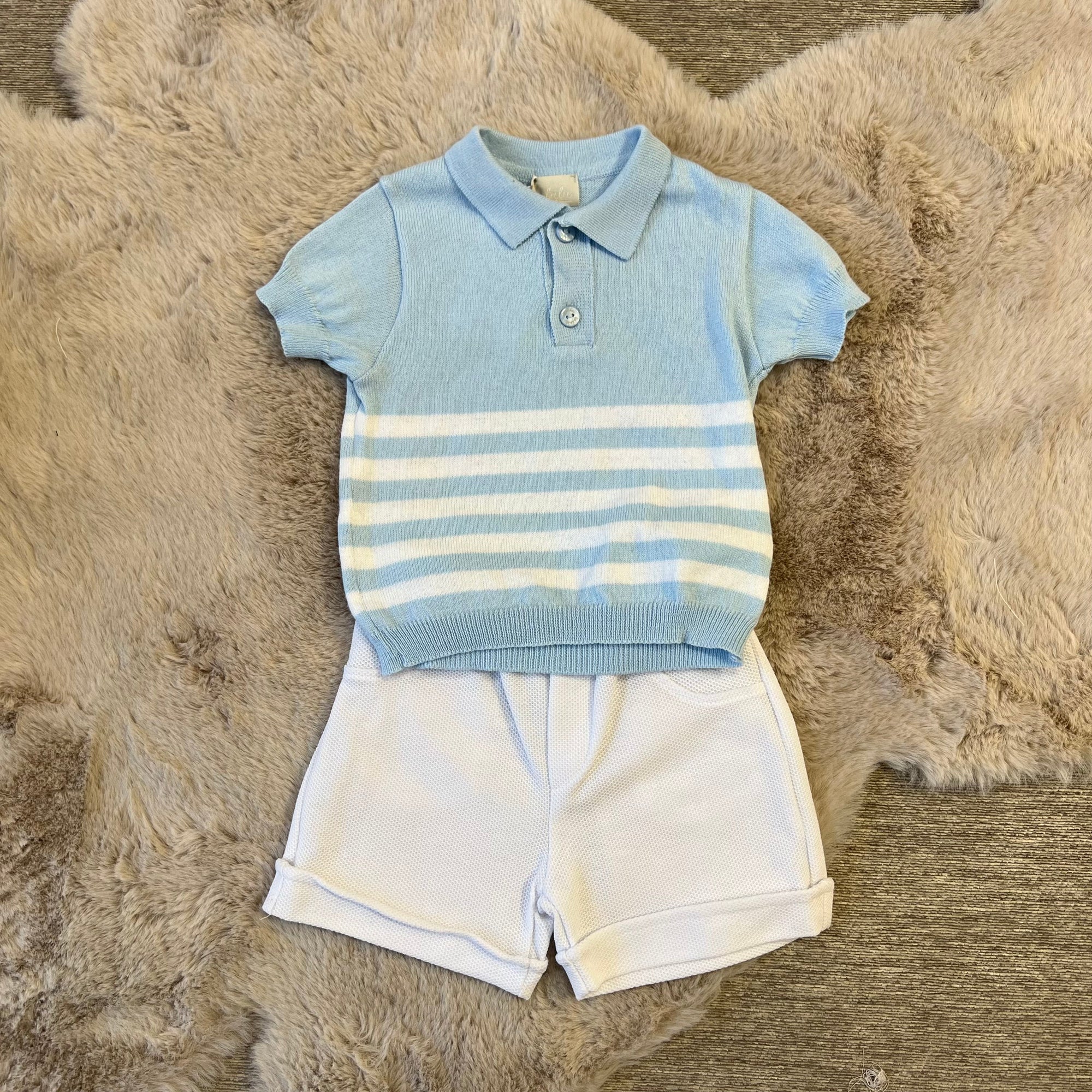 Coordinato 2 pezzi estivo bambino Lalalù polo e pantaloncino - dalla 6 alla 24 Mesi
