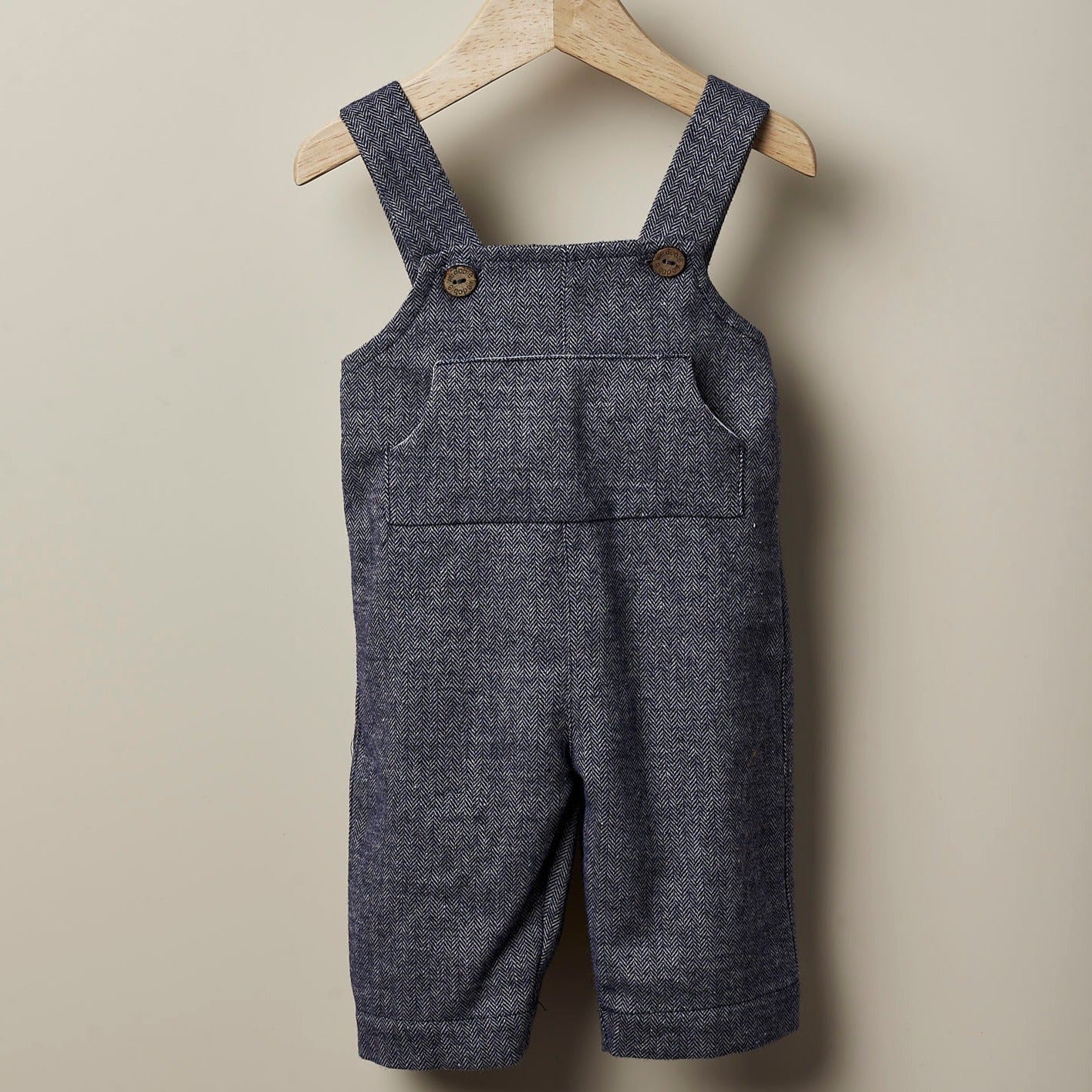 Salopette Grigia + Camicia Body dalla 3 alla 12 mesi - WEDOBLE