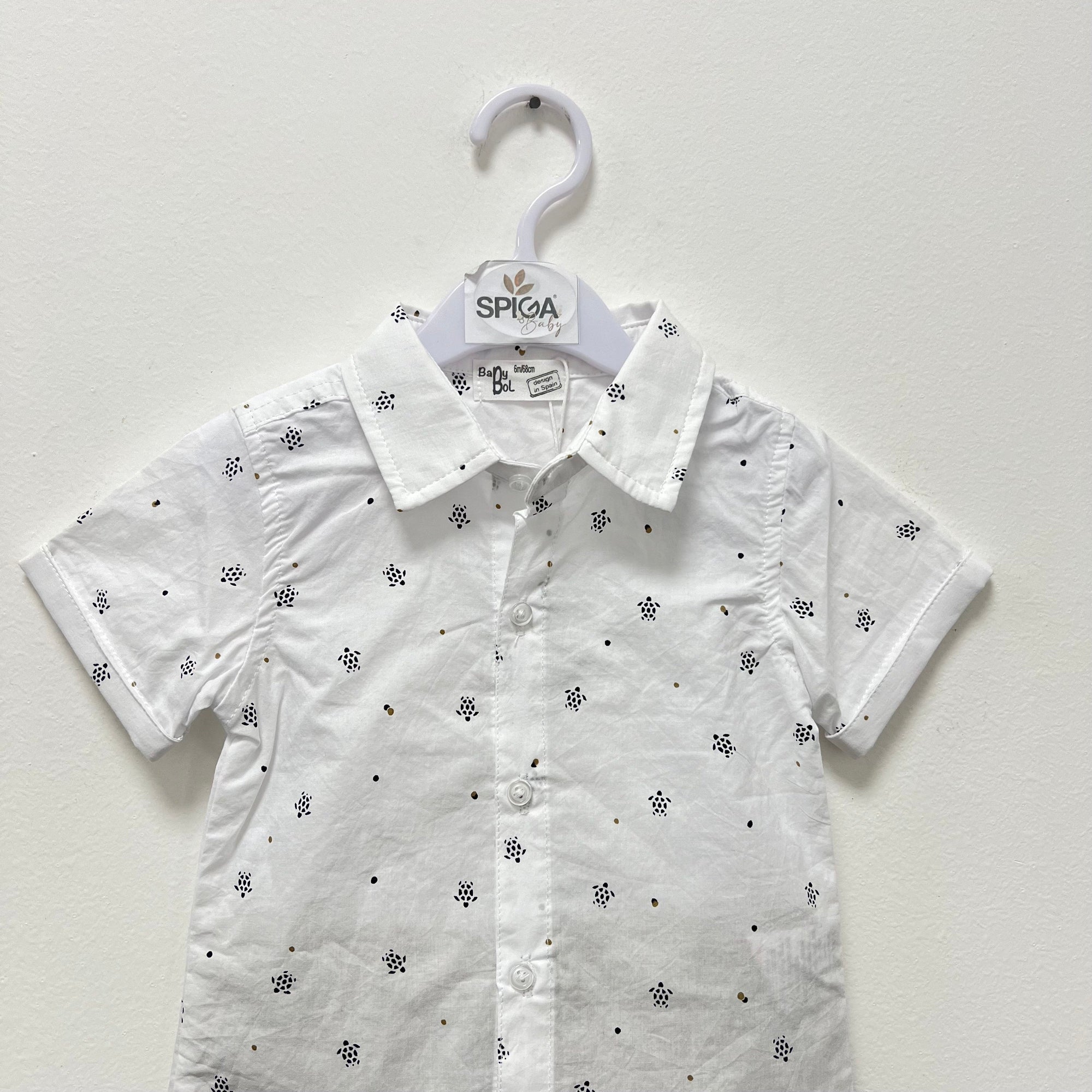 Abitino bambino con camicia e pantaloncino estivo - dalla 6 alla 24 mesi