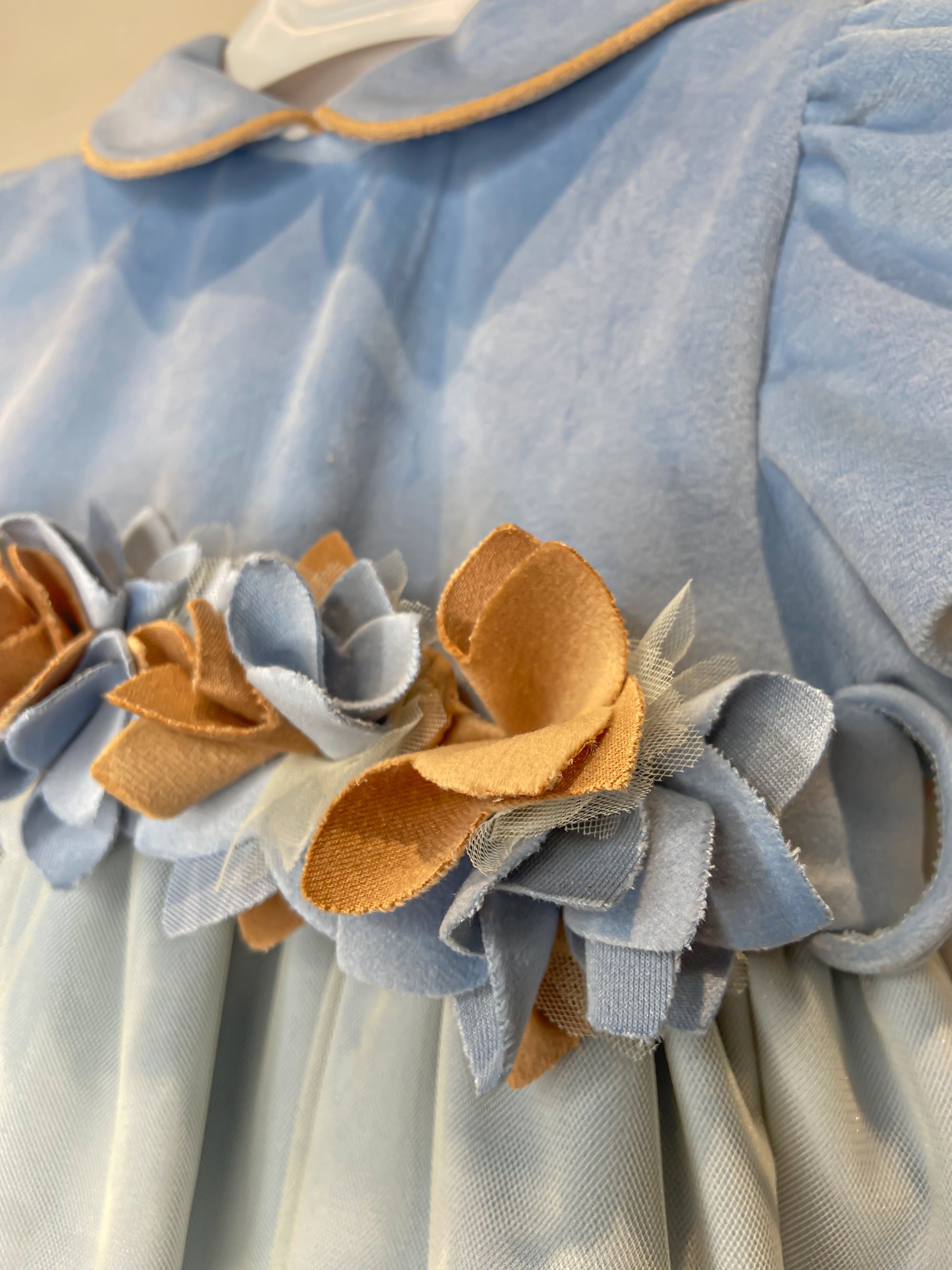 Vestitino Cerimonia Azzurro con Maxi Fiocco - La Sartoria dei Piccoli