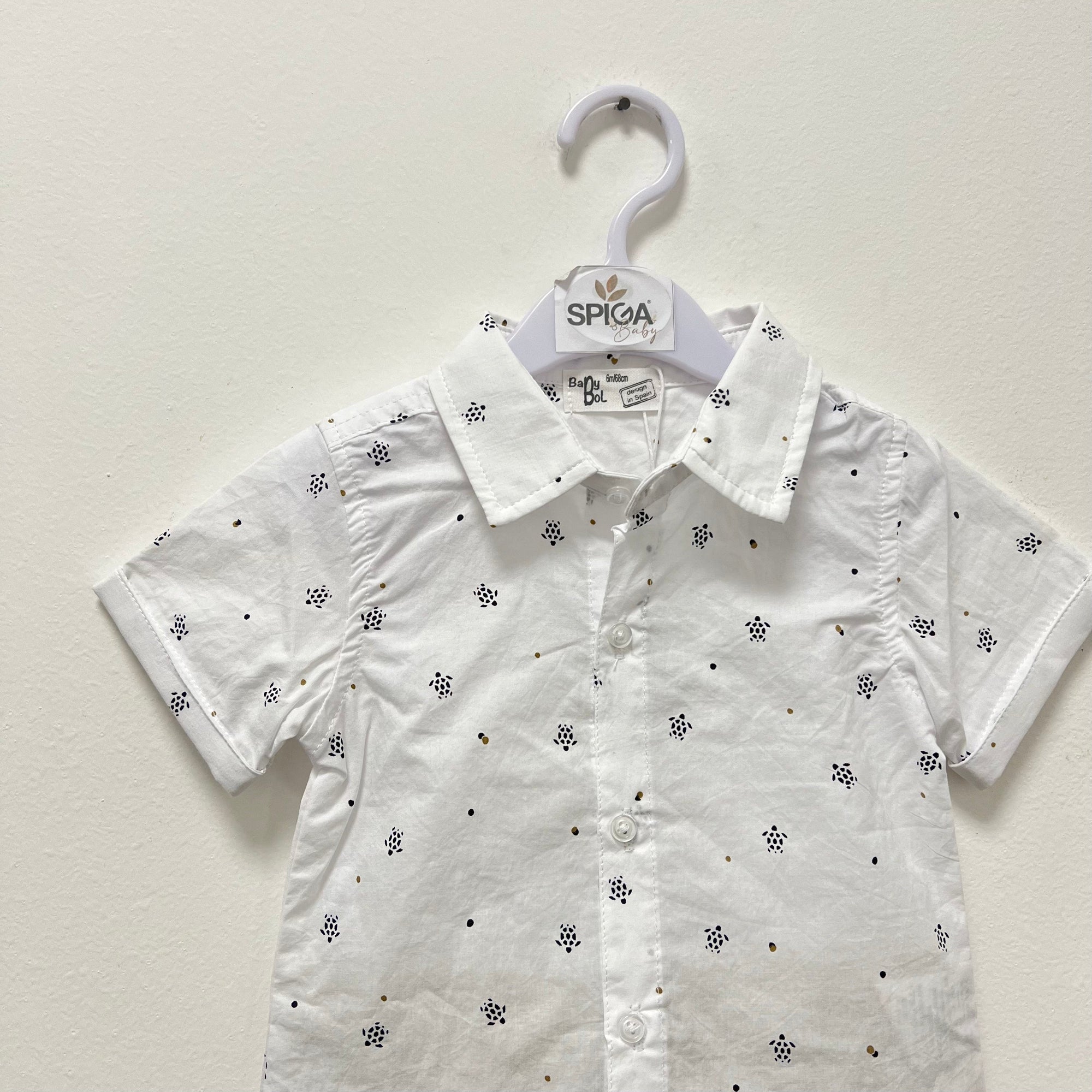 Abitino bambino con camicia e pantaloncino estivo - dalla 6 alla 24 mesi
