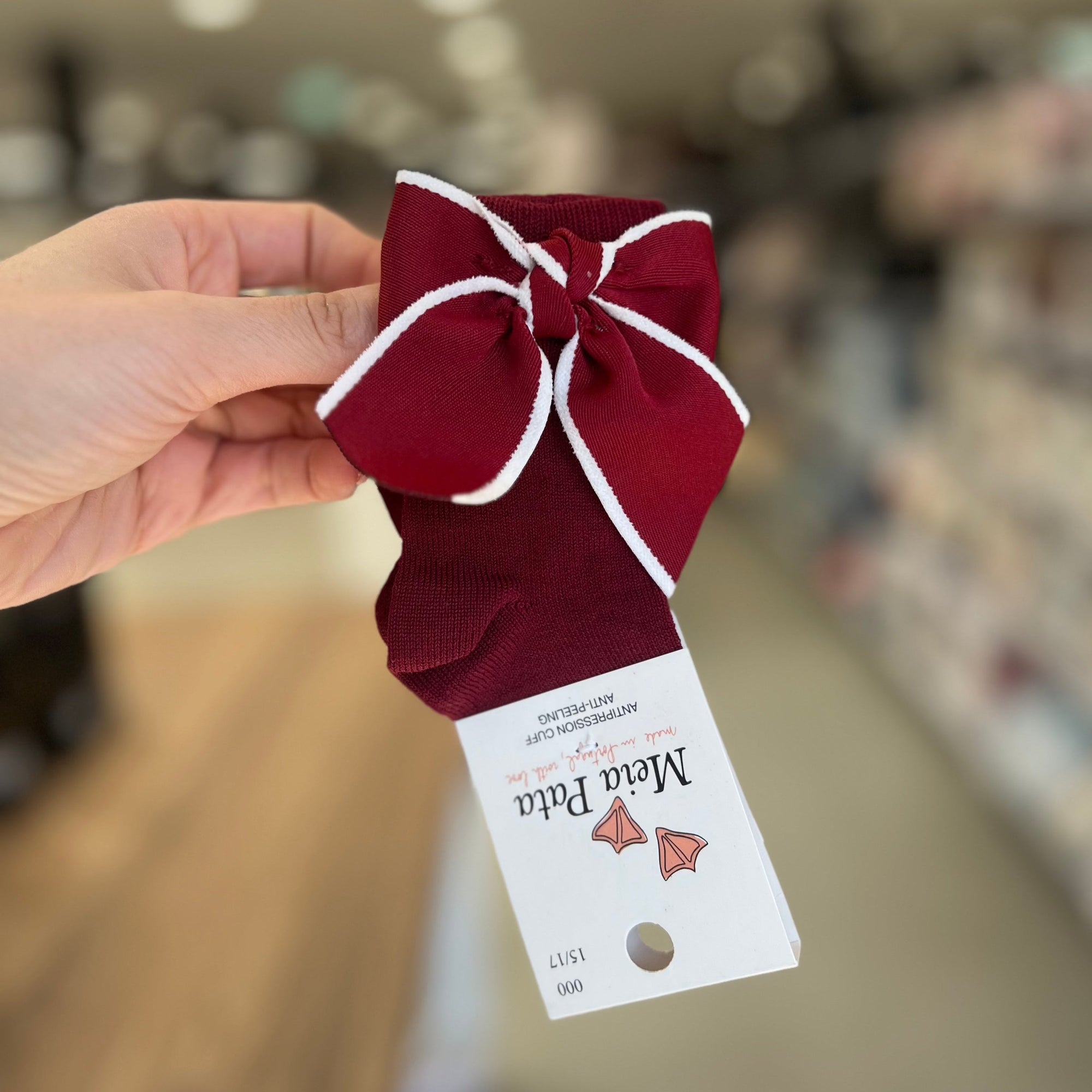 Calzini Bordeaux con Fiocco - MEIA PATA