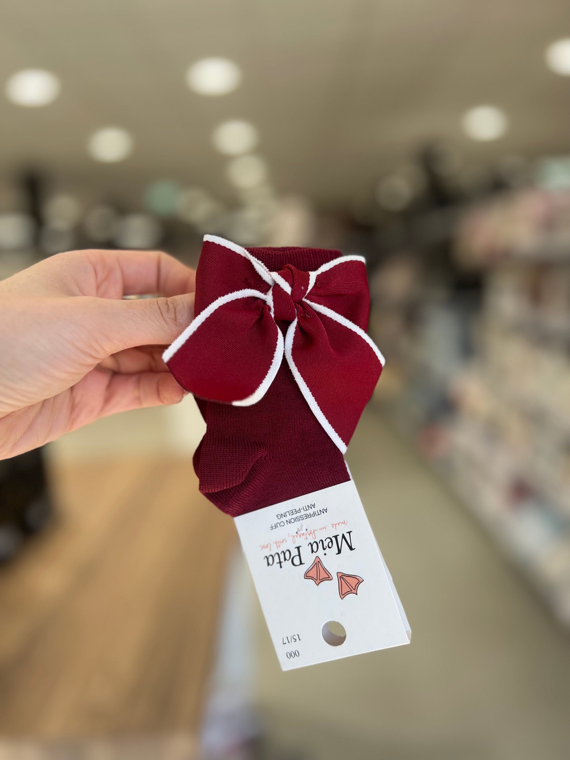 Calzini Bordeaux con Fiocco - MEIA PATA