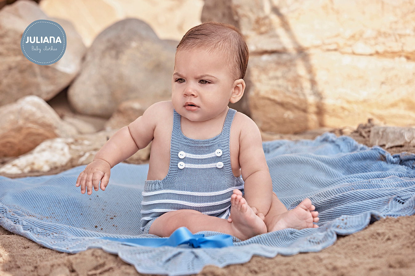 Salopette bambino estivo Juliana - dalla 3 alla 12 Mesi