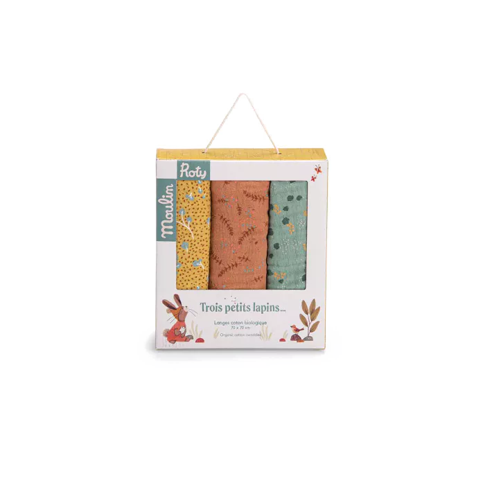 Set di 3 mussole stampate - Moulin Roty