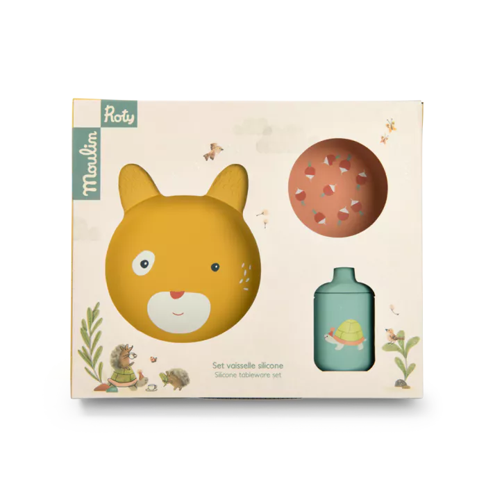 Set di stoviglie in silicone - Moulin Roty