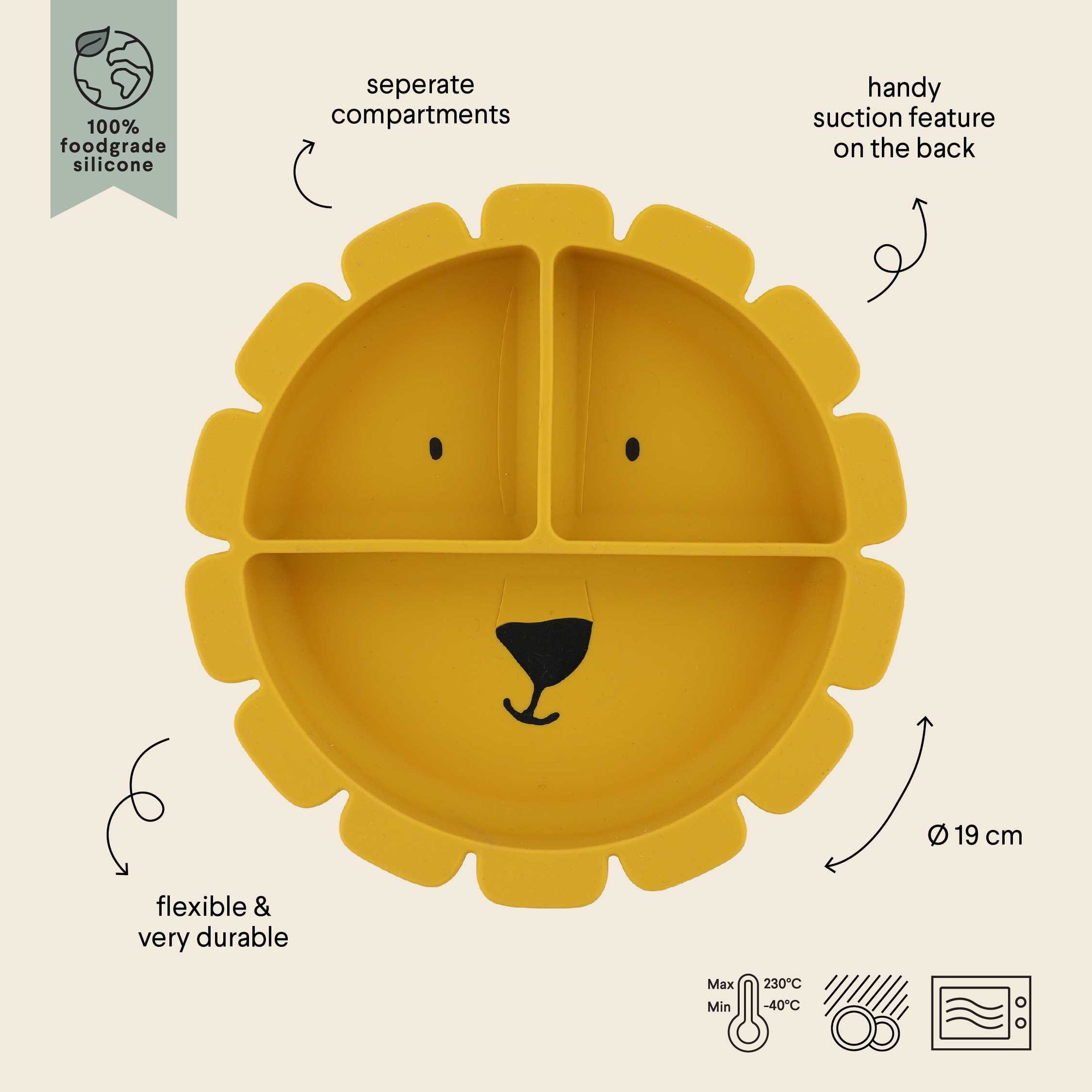 Piatto diviso in silicone - Mr. Lion - Trixie