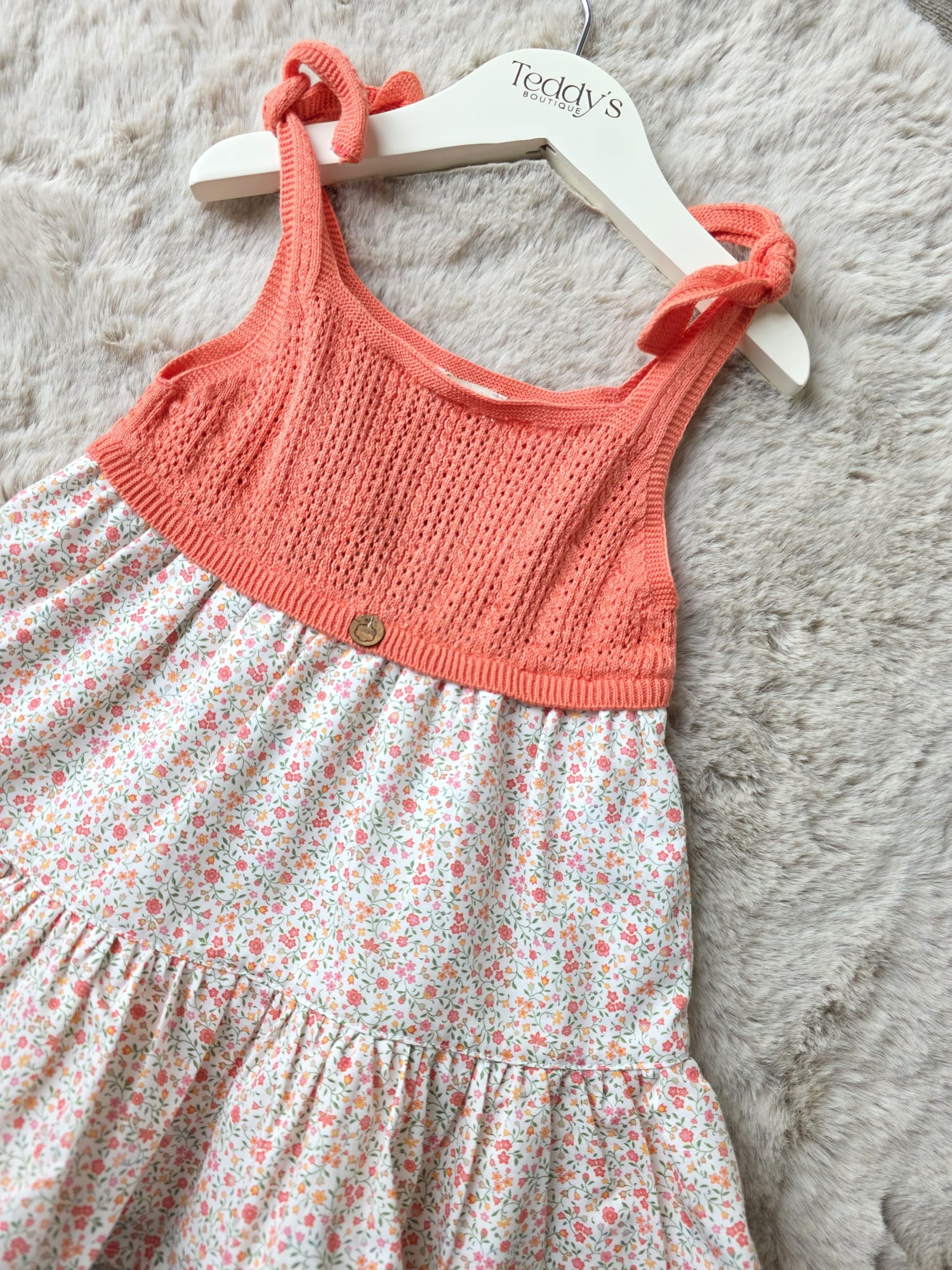 Abito Estivo con Corpino in Maglia e Gonna a Fiori - Wedoble