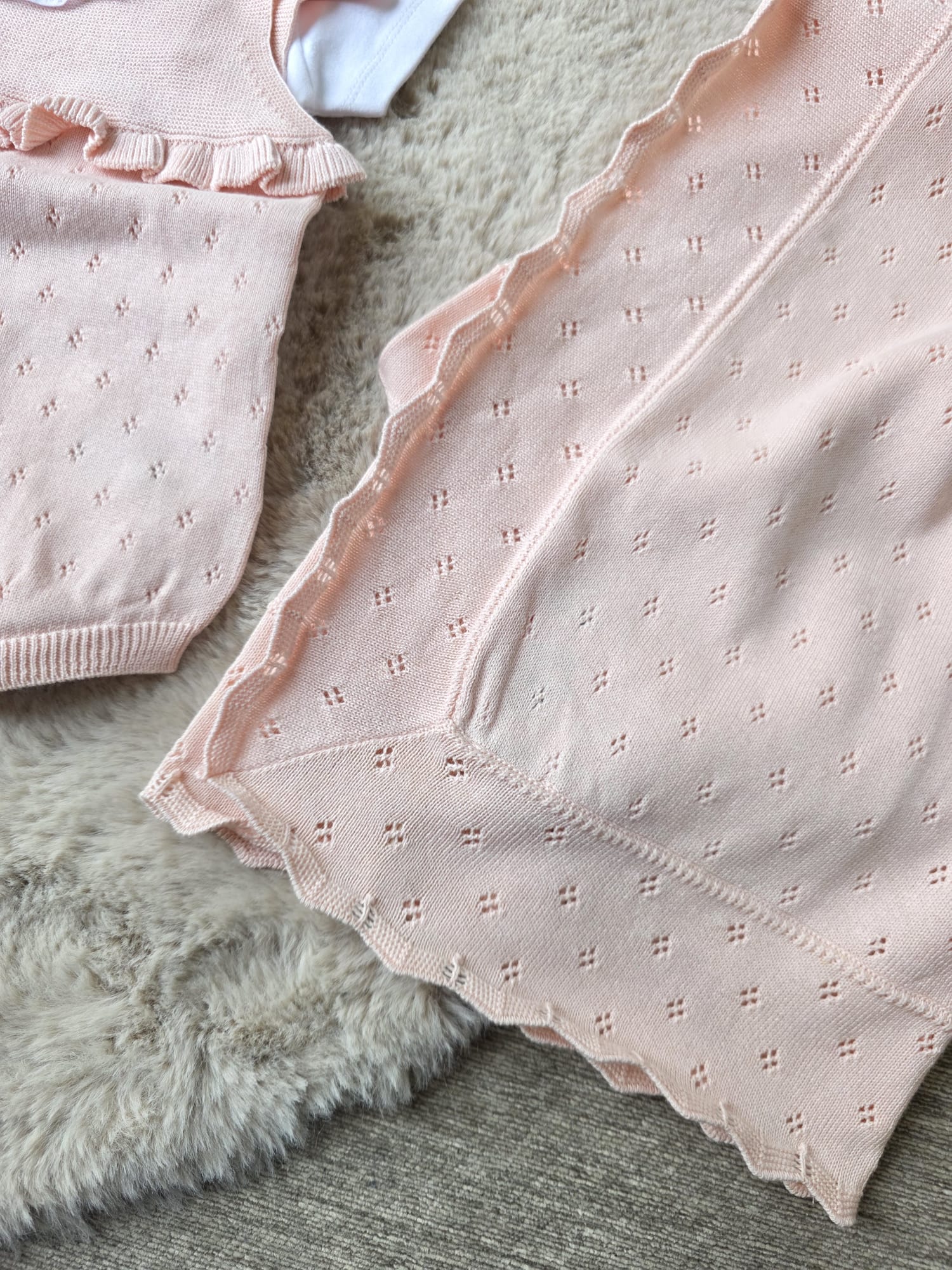 Pagliaccetto in Cotone Rosa Lavorato a Maglia - Wedoble
