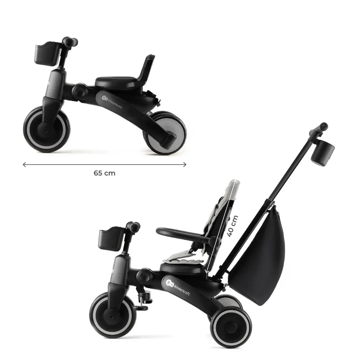 Triciclo Pieghevole JAZZ 2 Rocket Grey - Kinderkraft