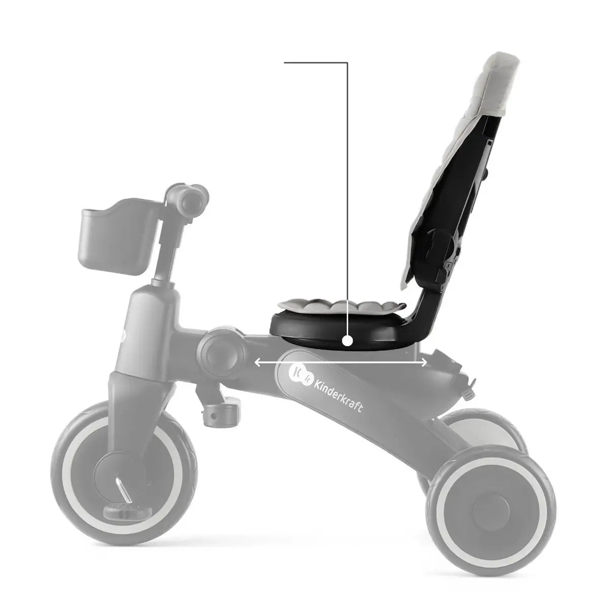 Triciclo Pieghevole JAZZ 2 Rocket Grey - Kinderkraft