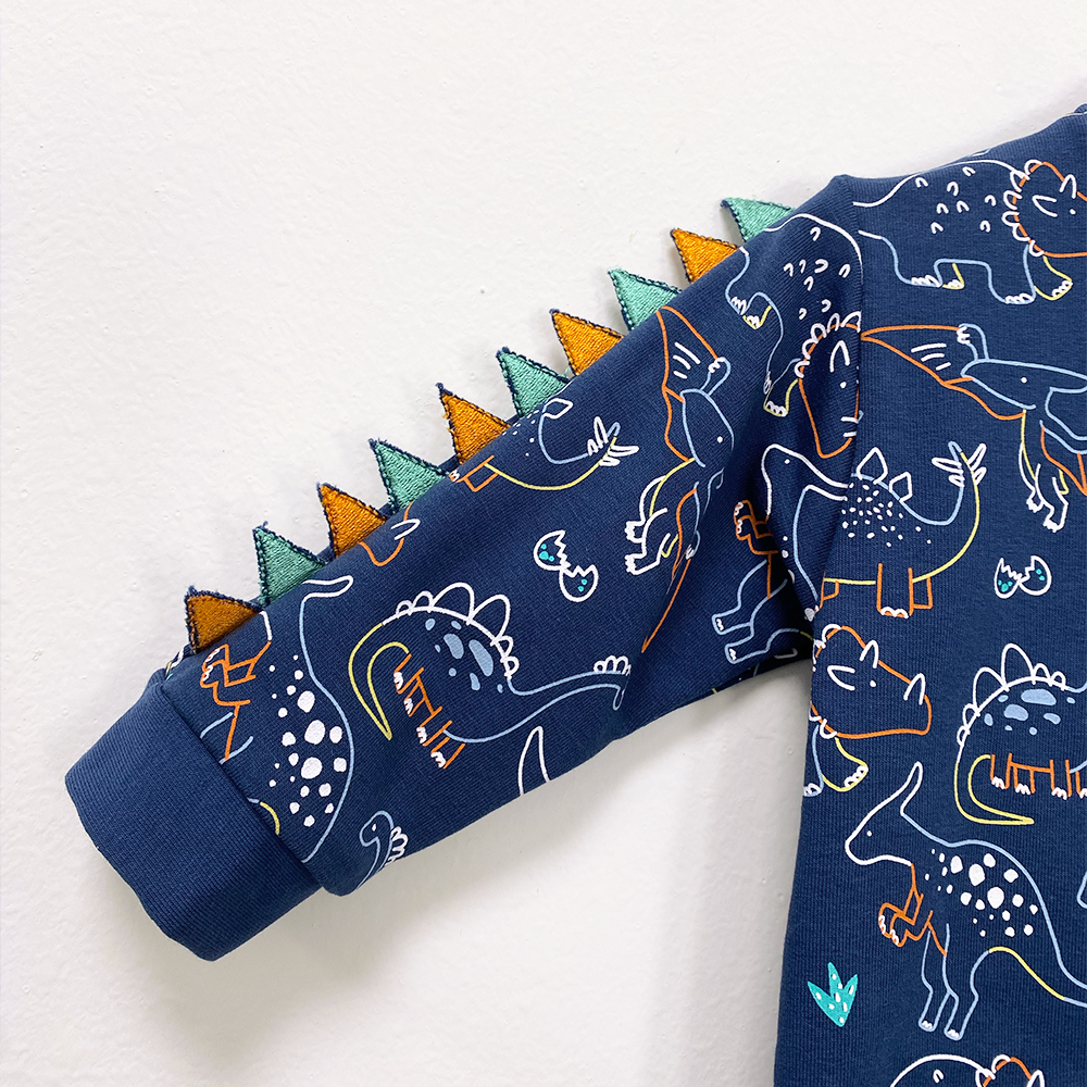 Felpa bambino primavera/estate Blu con Dinosauri - dalla 3 alla 18 mesi