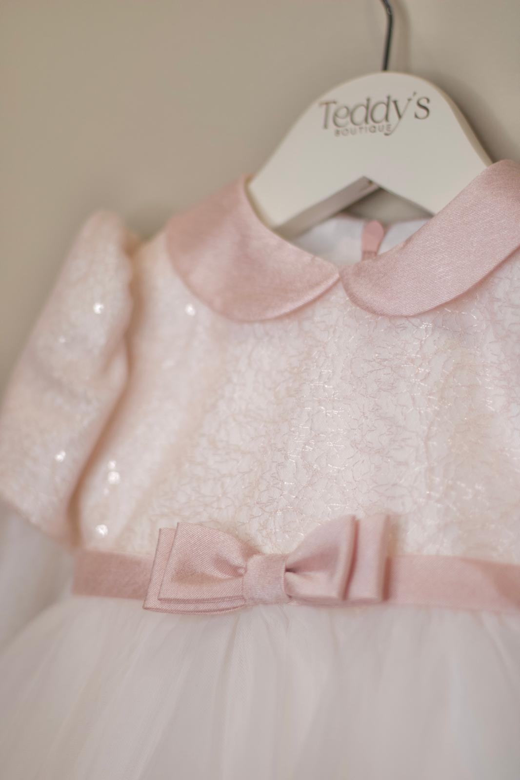 Vestitino Cerimonia Rosa con Fiocco sul Retro - Minù