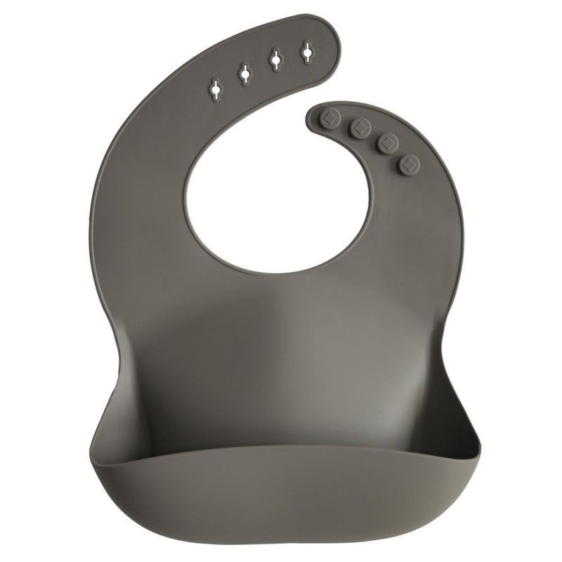 Bavetta in silicone Mushie — Dove Grey
