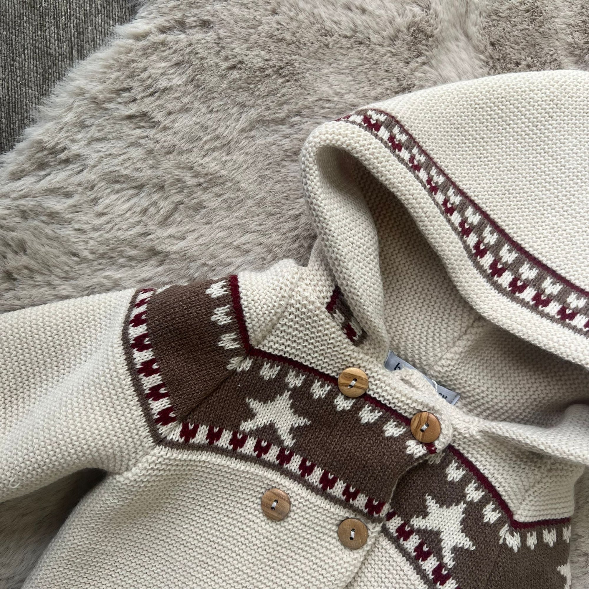 cappottino beige bimbo neonato babidu 1 mese 3 mesi 6 mesi