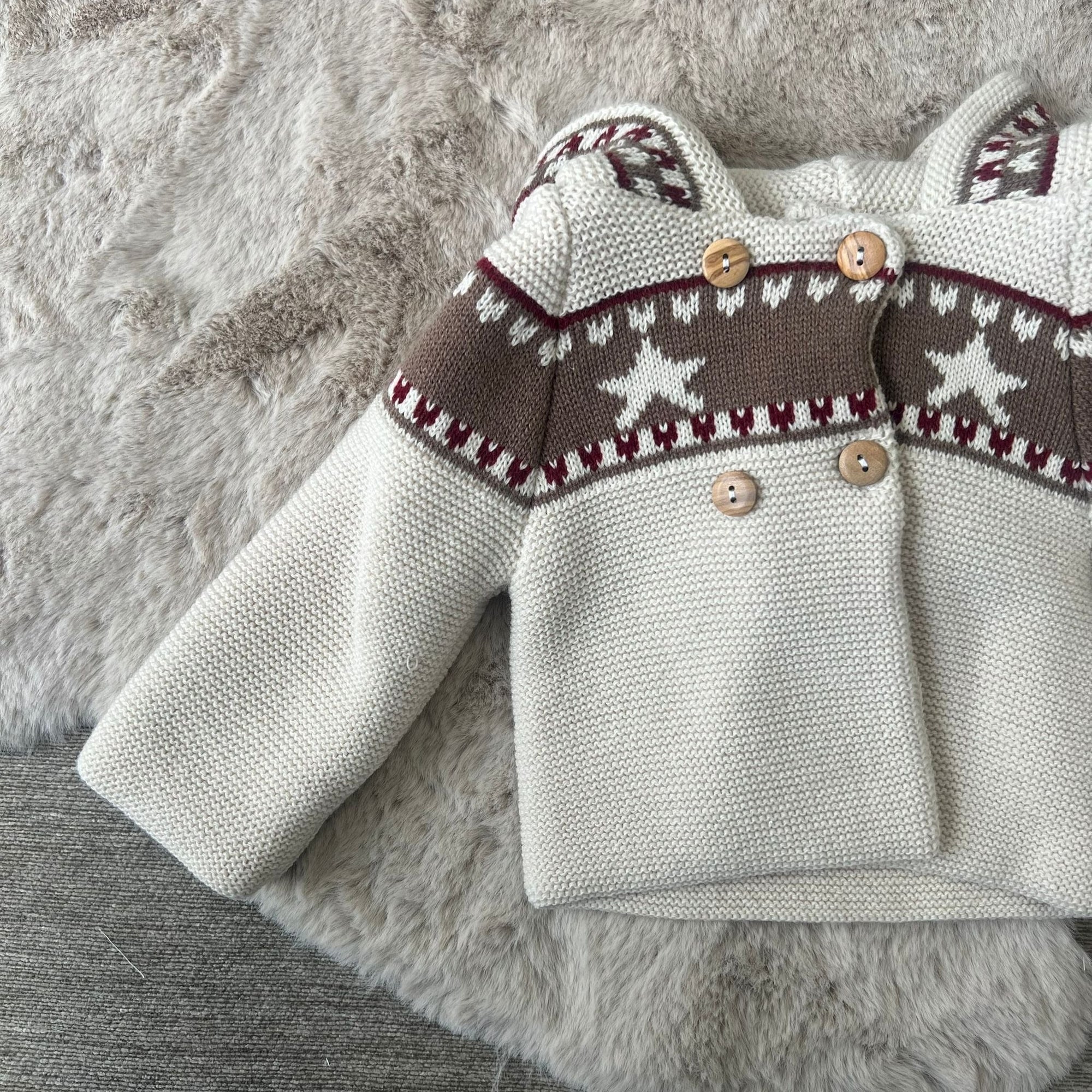 cappottino beige bimbo neonato babidu 1 mese 3 mesi 6 mesi