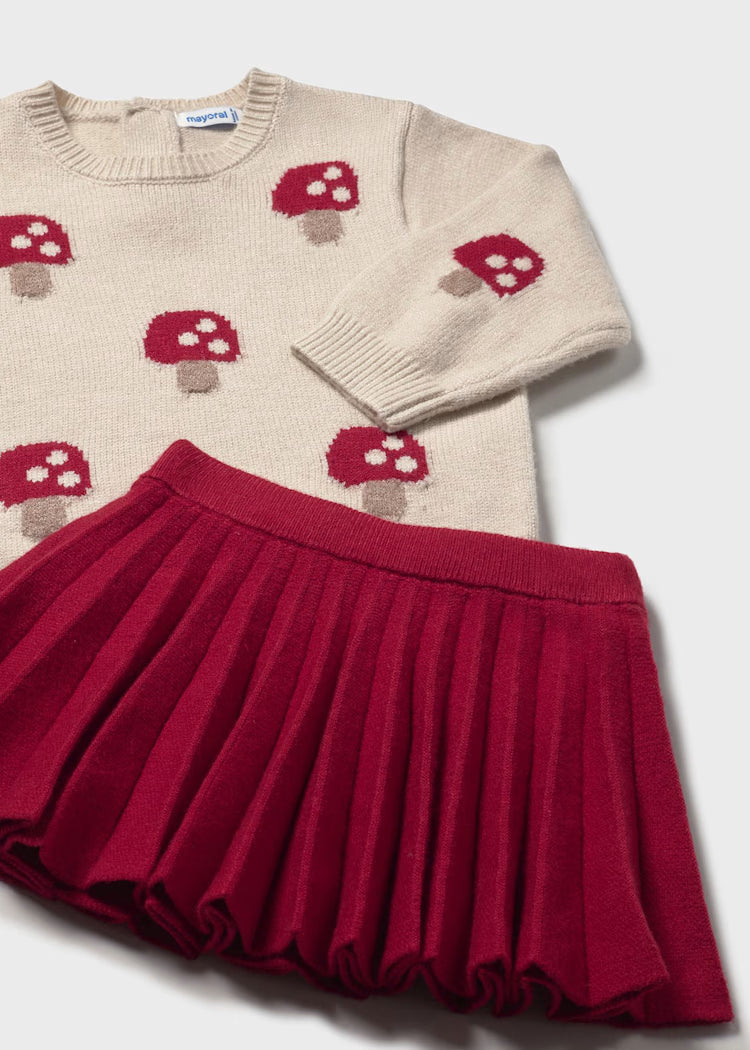 Completo gonna pieghe e maglione - Mayoral