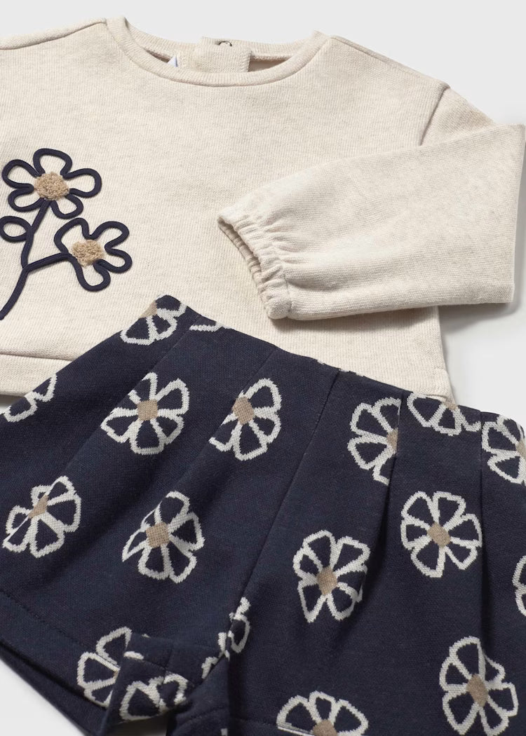 Completo pantaloncino fiori - Mayoral