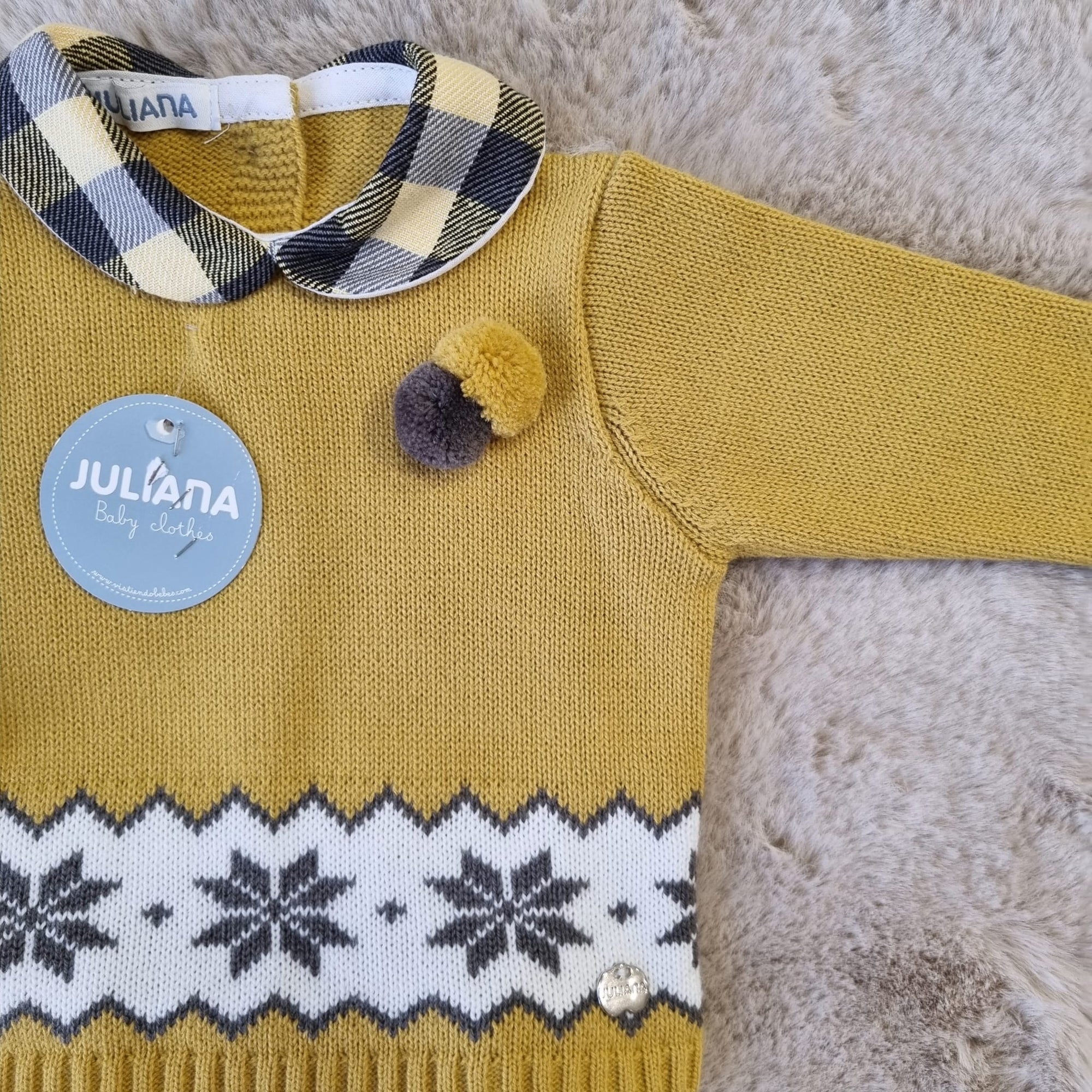 Completino senape dalla 3 alla 12 mesi - JULIANA