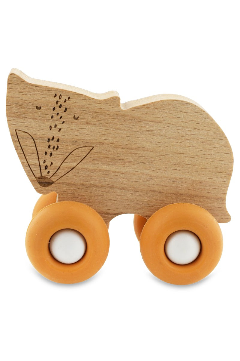Macchinine in legno con ruote in silicone - Trixie