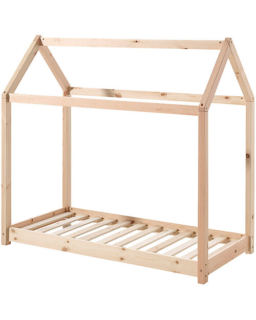 Letto Cabane - 70 x 140 cm - Legno di Pino Massiccio - con Doghe Incluse